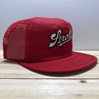 Vintage Strohs Beer Trucker Hat Snapback Red Mesh Cap Summer Party Hat Usa Made