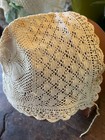 Antique Crocheted Lace Baby Bonnet - Early 20th Century