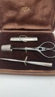 Kretly Paris Vintage Sterling Silver Darning Tools Set Sewing Tool Kit With Case