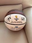 Steph Curry Signed 17 Champs      Spaulding Basketball  Steiner Coa Holo     