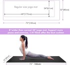 Yoga Mat With Carrying Strap 72x32    1 4 Inch Thick Exercise Mat With Double No