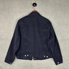 Vintage Agnelli Mens Black Denim Trucker Jacket Made In Usa Workwear Size M