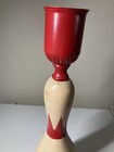 Vintage 1950s Brunswick King Red Crown Bowling Pin Ex- Table Lamp New Lamp Kit