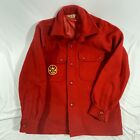 Vintage Official Boy Scouts Of America Jacket Red 24 Patches 60s 70s 18 552