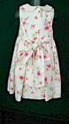 Jillian s Closet  Girls 5 Pink Floral   White Smocked Dress W  Pearl Bling Euc 
