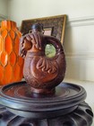 Rare Antique Chinese Qing  Horse Head Tea Wine Flask Pot Copper  Bronze 