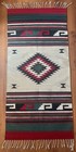 Vintage 1970s Zapotec Hand Woven Rug Mexico 100  Wool 61  X 29   excellent 