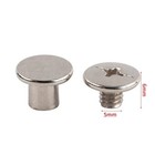Leather Binding Screws  100 Pieces Silver Chicago Rivets  M5x6mm Screw Posts    