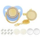 Gold Sublimation Blanks Pacifier Luxury Pacifier For Baby Personalized Bling Bab
