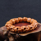 Skull Bracelet Hand Carved Olivary Nucleus Bracelet Feng Shui Amulet Bracelet