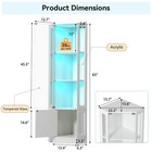 Corner Display Cabinet With Glass Doors 65  Curio Cabinet