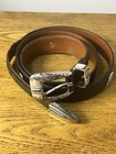 Vintage 2001 Us Open 101st Southern Hills Golf Belt Buckle Leather Sz 40-42