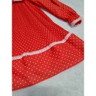 Vintage Red White Polka Dot Formal 80s Pleated Dress Toddler Girl 3t Retro