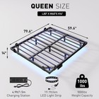 Floating Queen Bed Frame 14 Inch Metal Platform Bed With Smart Led Lights Qimamo