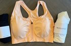  3 Pcs  Women s Zip Front Sports Bra wireless Post-surgery  yoga size Large