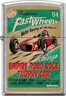 Zippo Old School 1950 s Vintage Race Club Posters 8 Lighter Set Street Chrome