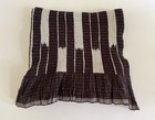 Vintage Issey Miyake Unisex Brown   Cream Reversible Long  99   X 12  Scarf Ec
