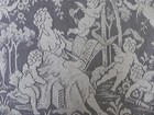 Rare Antique Figural Filet Lace Angels   Lady Writing Placemat Doilies 17x11 