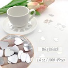 Heart Confetti Silver Metallic Foil For Valentine s Day Wedding Table