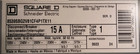 Square D 8539sbg2v81cf4p1tx11 Nema Size 0 Combination Starter Fal36015 Breaker