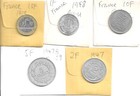 France Coin -lotof 5 Different Coins -  cns 4143 