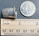 Antique Unmarked Thimble Size 8 With Building  Engraved  may   Sterling  H506