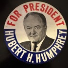 Hubert Humphrey For President 1968 Vintage Political Campaign Pinback Button Pin