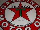 Vintage Texaco Motor Oil The Texas Company 11 3 4  Porcelain Metal Gasoline Sign
