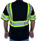 Short Sleeve Black High Visibility Safety Shirt
