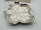 Vintage Wmf Ikora Silver Plated Grape Leaf Footed Dish Bowl Candy Nuts Germany