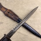 Wwi Wwii German W k  c 3 Rivet Sawback Rifle Bayonet With Scabbard And Frog Wk c