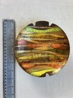 Vintage Prima Designs Enamel On Copper Dish  Mcm Abstract Landscape  Signed