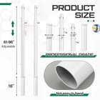 8 Ft Adjustable Volleyball Poles Outdoor Badminton And Volleyball Post Iron R   