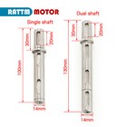    usa    Single dual Output Shaft 14mm 0 55  For Worm Reducer Gearbox Nmrv030 Rv030