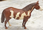Vintage Traditional Breyer  51 Chestnut Paint  yellow Mount  Famous Paint Horse