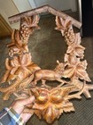 Cuckoo Clock Wooden Parts Carving Black Forest  Crest   Frame