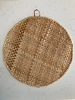 Vtg  Handmade Tapa Bark Cloth Rattan Honu Sea Turtle Pacific Islands Tonga