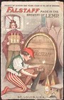 1904 Lemp Brewery St Louis Falstaff Drinking Brew Mechanical Trade Card Empty  
