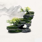 Aquarium Mountain Ornament Fish Tank Decor Decoration View Stone Cave Deco