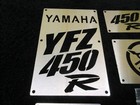 New Custom Yamaha Yfz450r Yfz 450r 450 R Fender Warning Tags Badges Plates 14-25