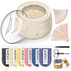 Waxing Kit  Painless Hair Removal Wax Warmer With 6 Bags Hard Waxbeans Cream
