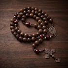 St  Joseph Wooden Rosary Beads  Handmade Catholic Rosary With Crucifix And Sa   