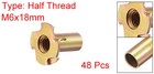 48pcs M6x18mm T-nuts 4 Pronged Tee Nut Carbon Steel Threaded Inserts For Wood