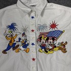 Vintage Disney Catalog Shirt Womens Xl Patriotic Mickey Minnie Donald Goofy 90s