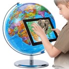 3d World Globe Large Earth Ocean Rotating World Map Geography W  Stand Desktop