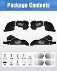 07-18 Jeep Wrangler Jk Jku Front   Rear Inner Fender Liners 4 Wheel Set Us Flag