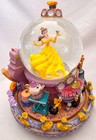 Disney Beauty   The Beast Be Our Guest Musical Snowglobe Belle  chip 1991 Damage