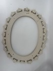 Shabby Chic Syroco White Wood Oval Frame Parisian Traditional Wall Decor Vintage