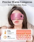 Heated Eye Mask Warm Compress  Silk Cordless Heating Pad For Dry Eyes Rechargebl