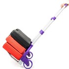 Aluminium Folding Push Cart Portable Travel Shopping Trolley Luggage Purple